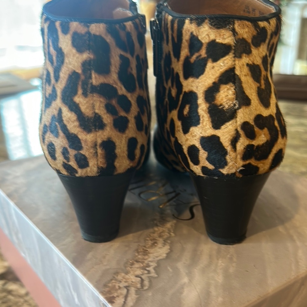 Leopard Print fur Ankle Boots - Picture 4 of 7